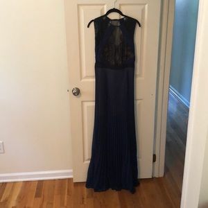 BCBGMAXAZRIA navy blue gown